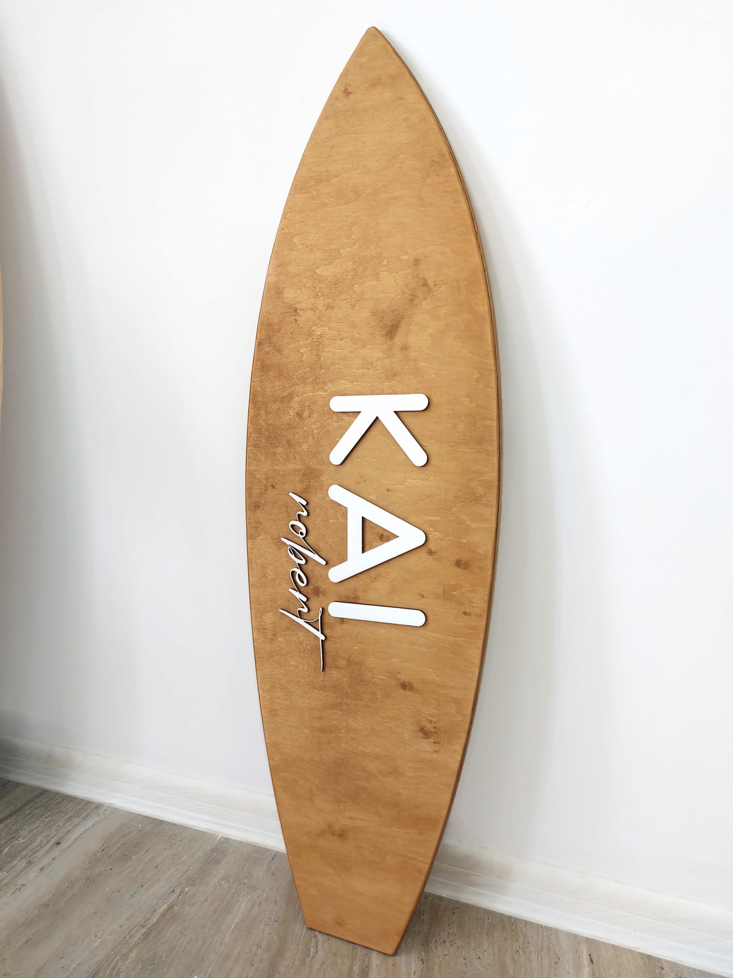 Personalized Surfboard Wall Art Wooden Name Sign