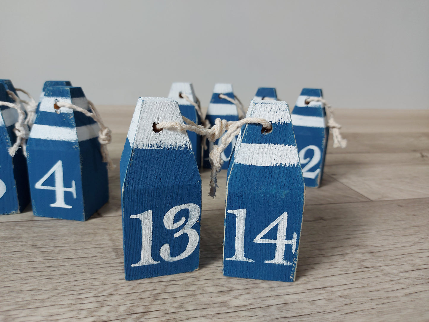 Table Numbers Mini Buoys for Nautical Wedding