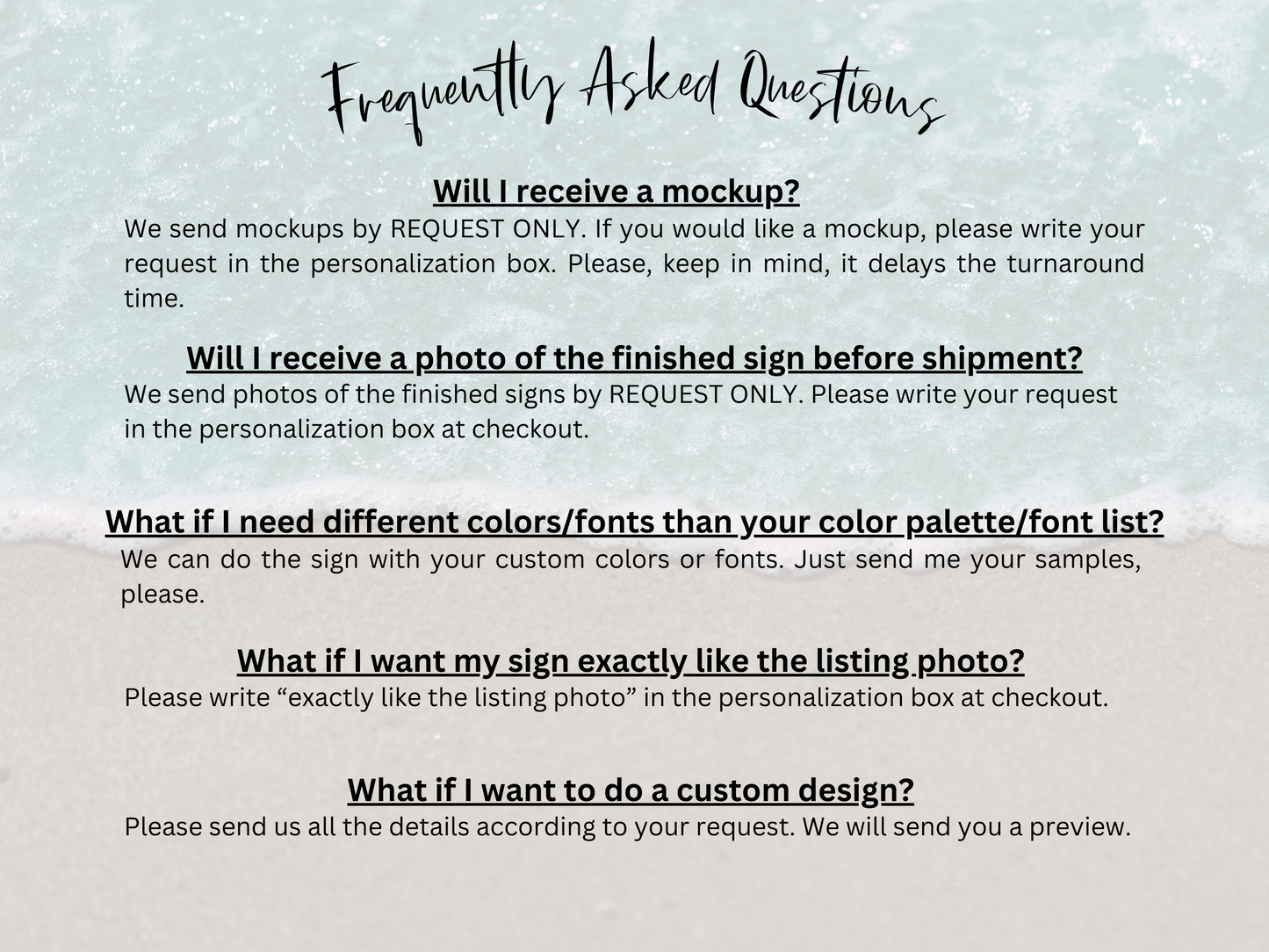 Text-based Frequently Asked Questions on a light gray background