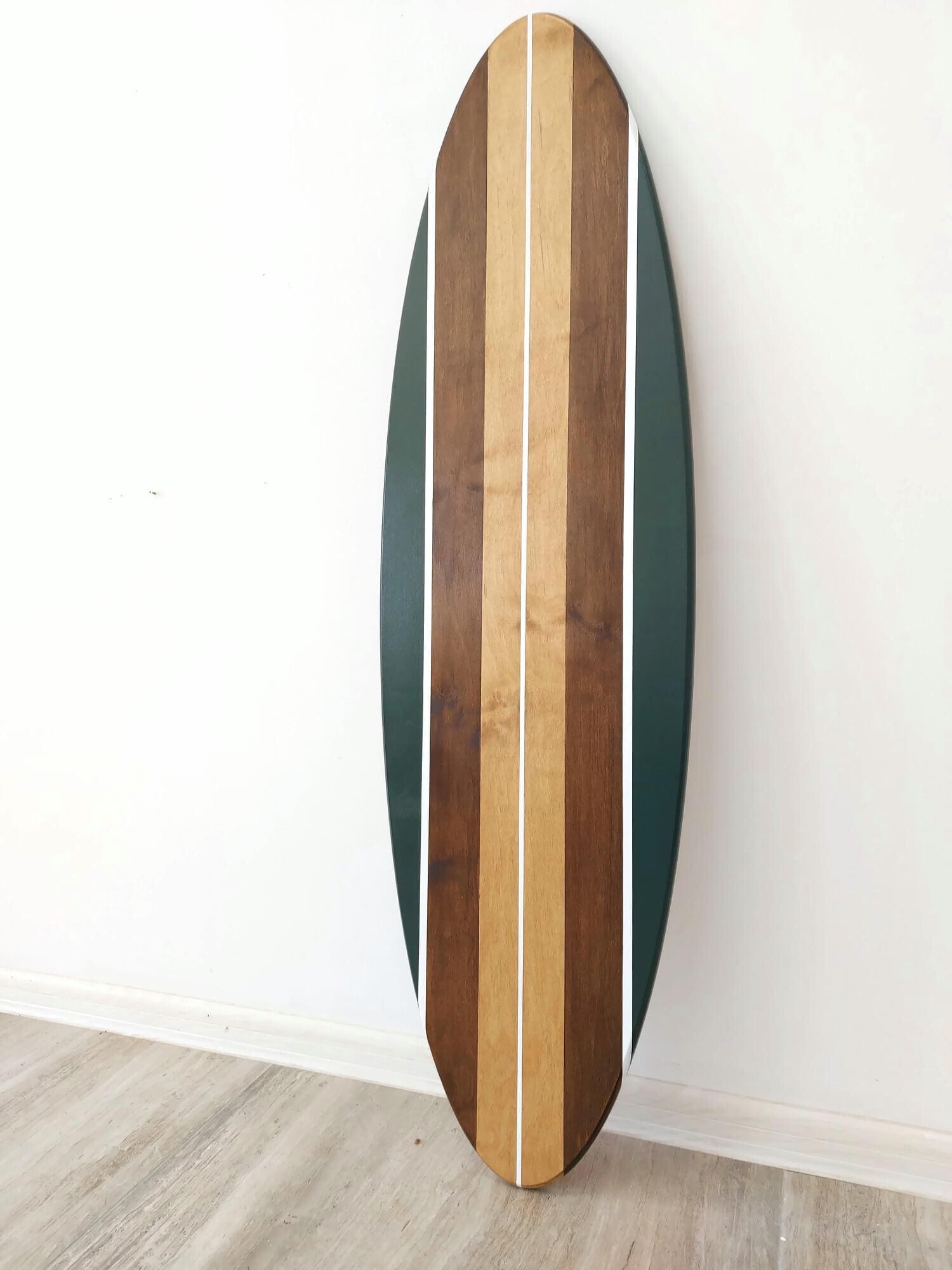 Decorative surfboard sign in nautical décor style