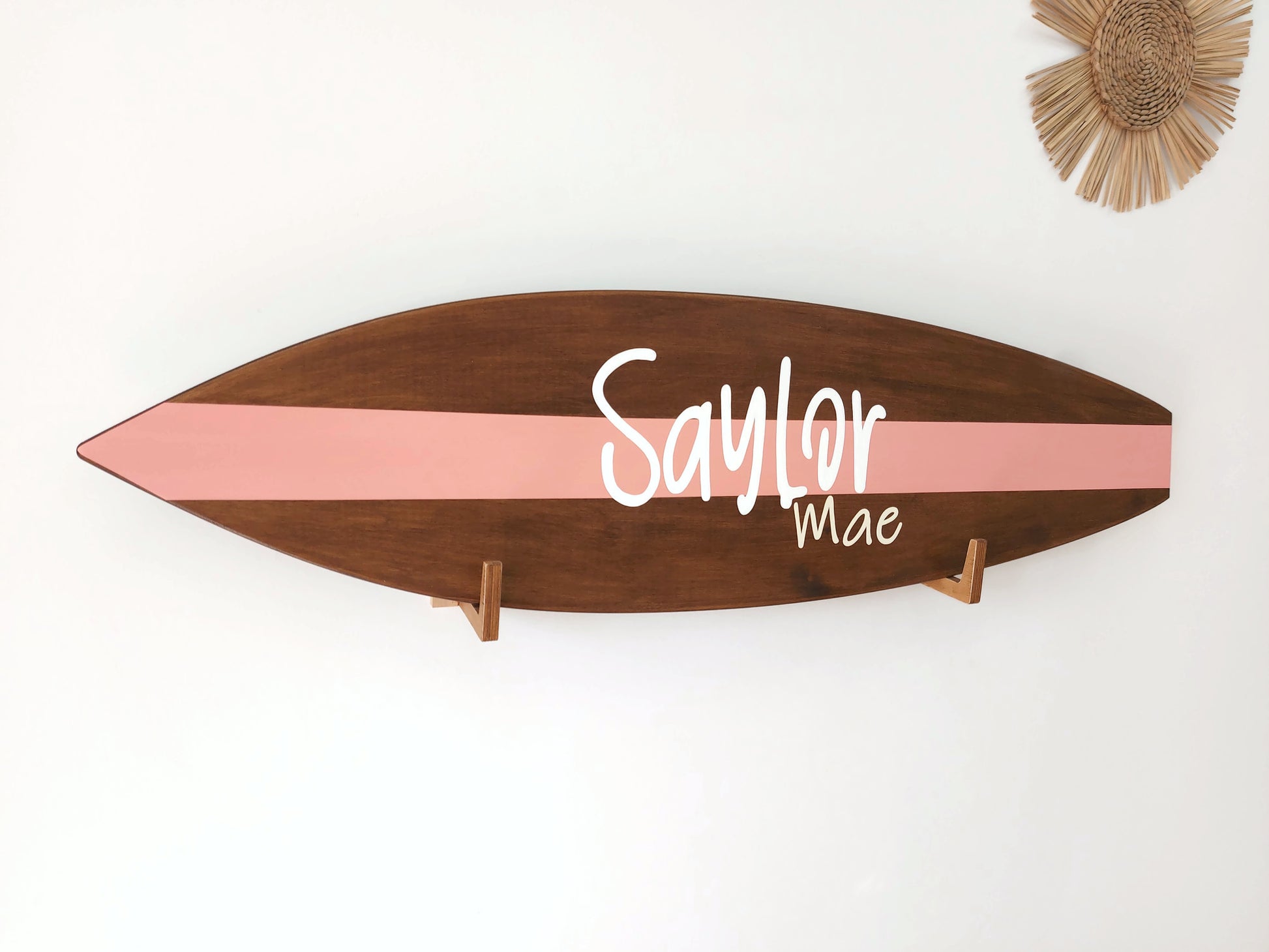 Custom engraved wall sign in beach-themed children’s room