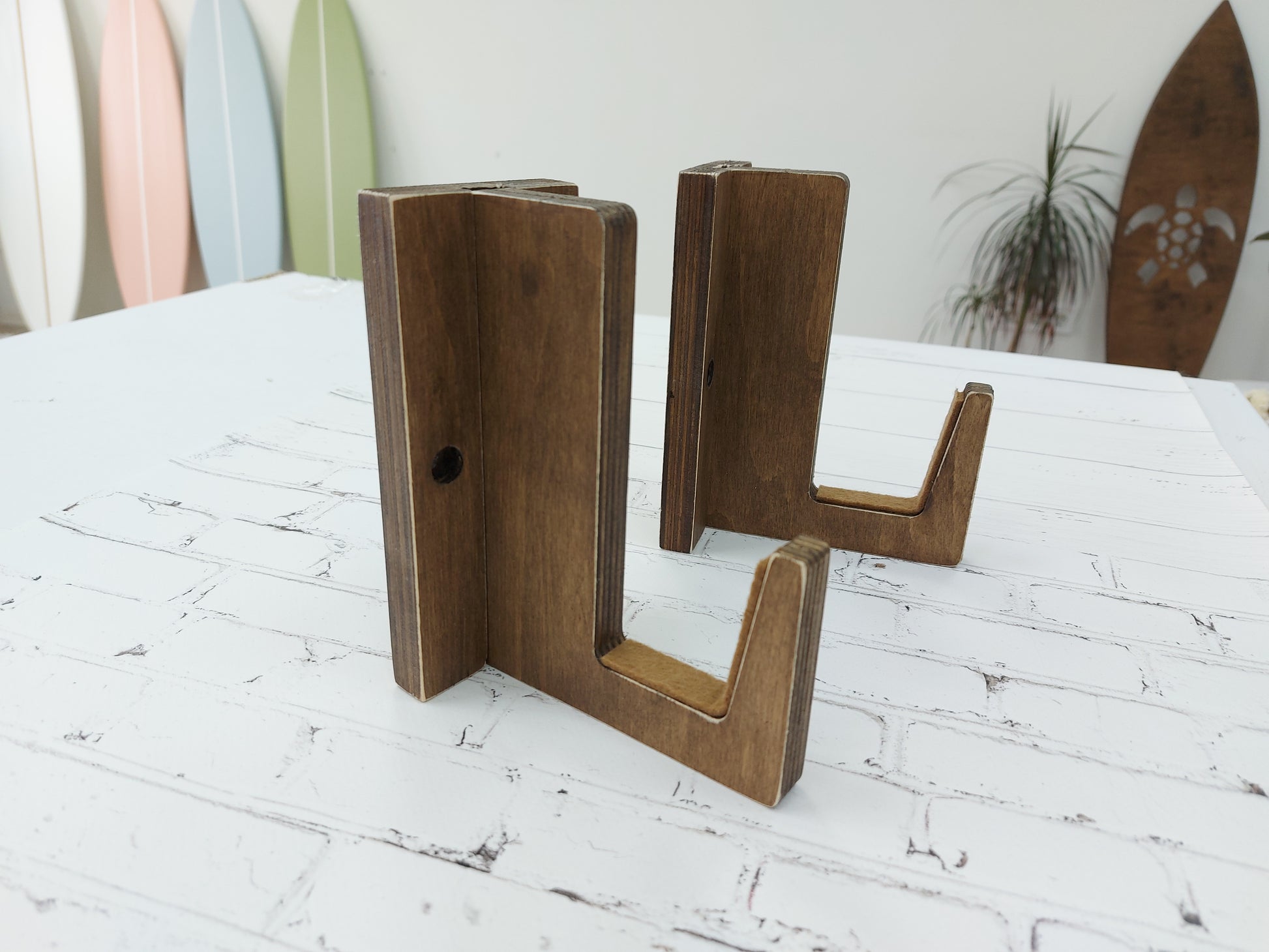 Decorative surfboard wall hanger surfboard home décor beach theme