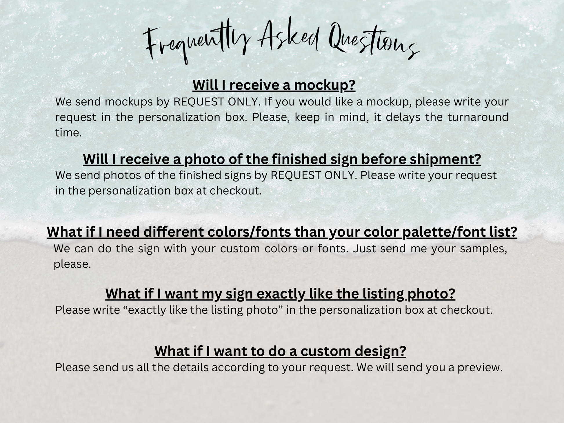 Text-based Frequently Asked Questions on a light gray background