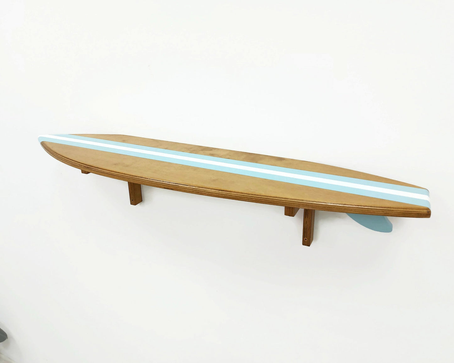 Wood surfboard shelf beachy room décor wall art sign
