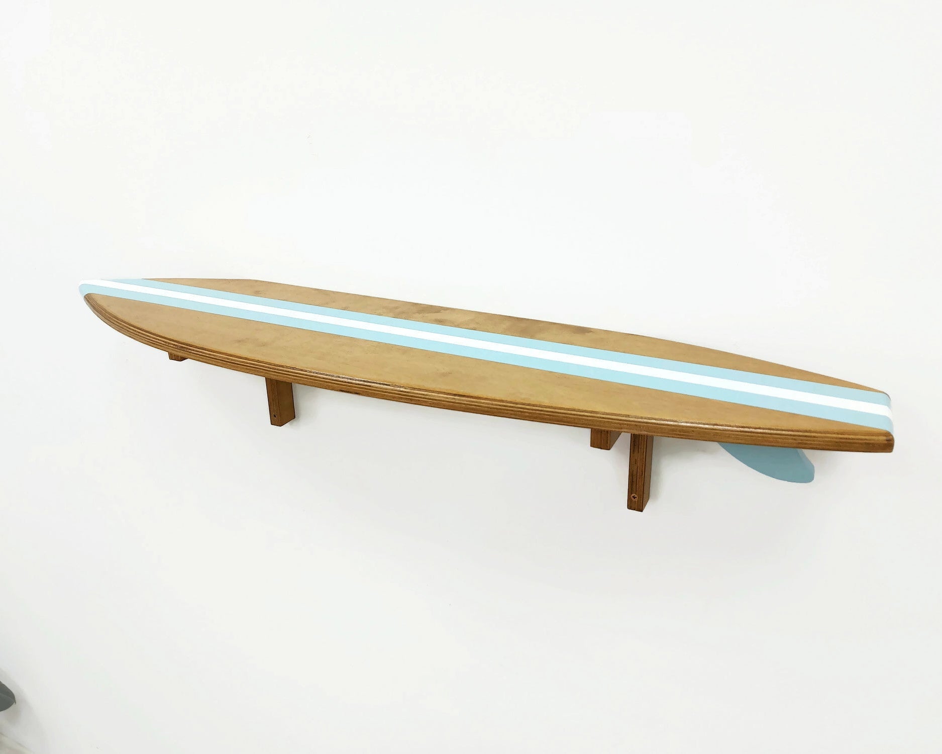 Wood surfboard shelf beachy room décor wall art sign