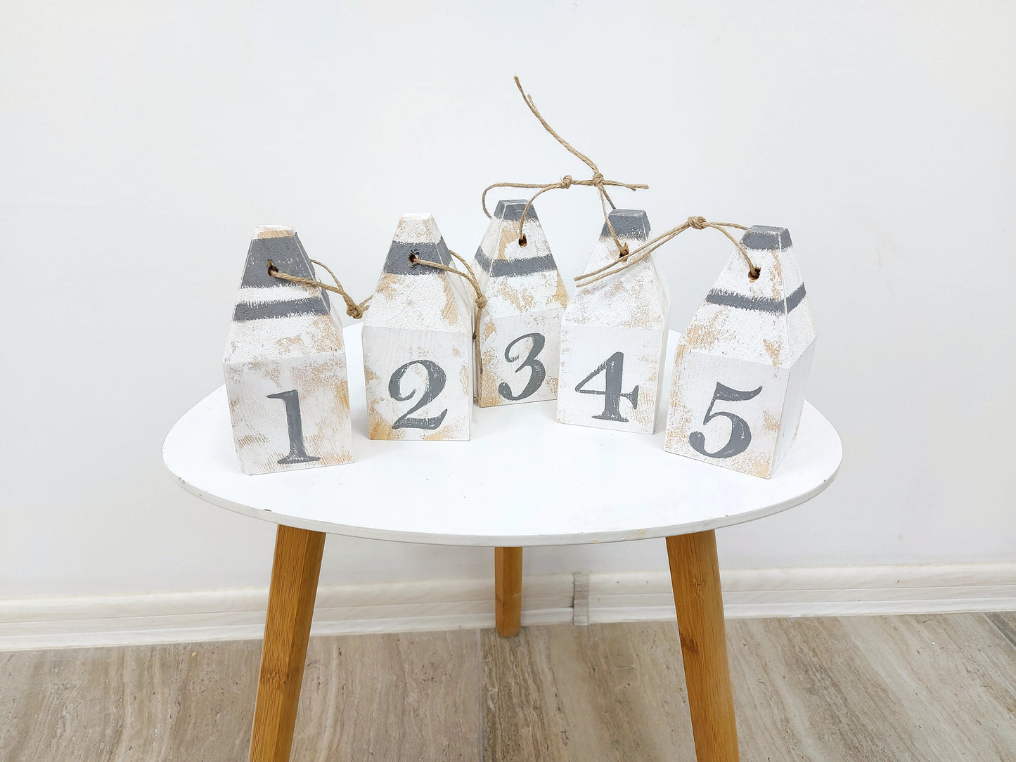 Table Numbers Mini Buoys for Nautical Wedding