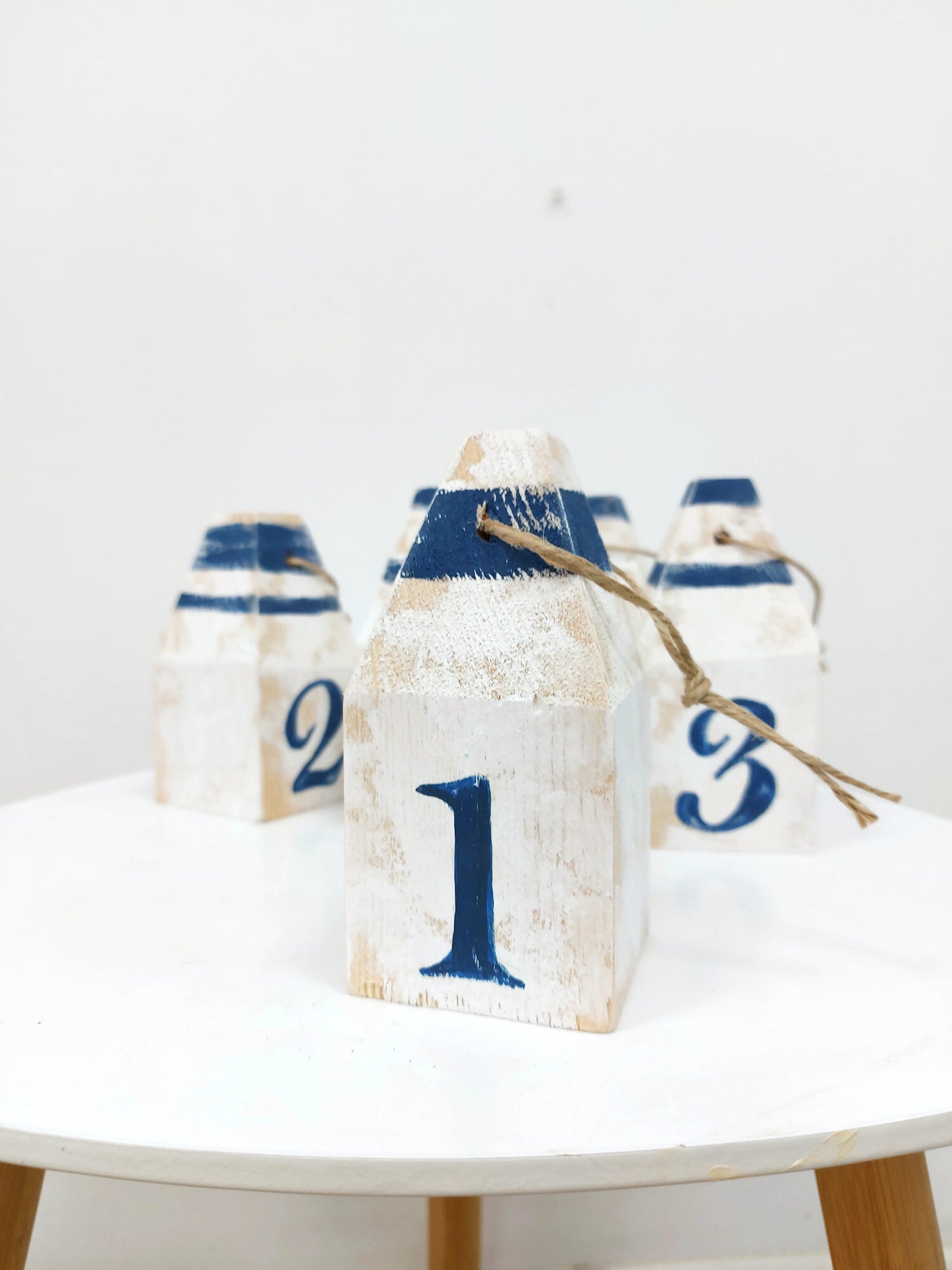 Table Numbers Mini Buoys for Nautical Wedding