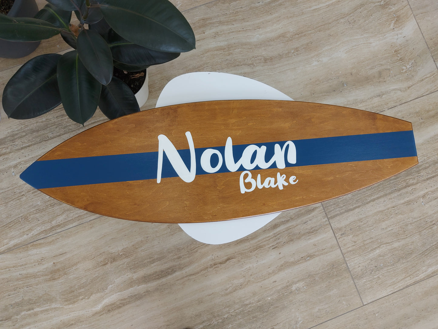 custom wooden surfboard wall decoration, handcrafted from plywood